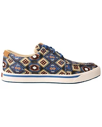 Twisted X Men's Southwestern Pattern Casual Kicks Shoes - Moc Toe