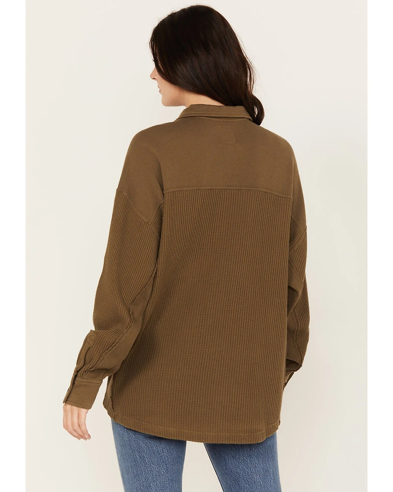 Cleo + Wolf Women's Waffle Knit Shacket