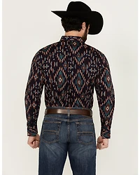 RANK 45® Men's Hilsborrow Southwester Print Long Sleeve Button-Down Stretch Western Shirt