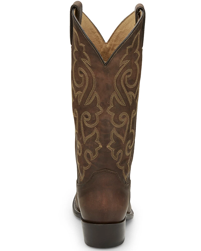 Justin Men's Leather Western Boots - Round Toe