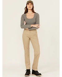Dickies Women's Mid Rise Straight Stretch Twill Work Pants