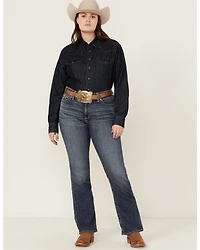 Ariat Women's Medium Wash Perfect Rise Phoebe Stretch Bootcut Jeans - Plus