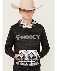 Hooey Boys' Southwestern Print Logo Hooded Sweatshirt