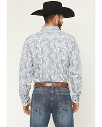 Cody James Men's Dagget 2.0 Paisley Print Long Sleeve Button-Down Stretch Western Shirt