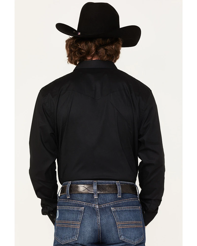Kimes Ranch Men's Blackout Solid Long Sleeve Snap Western Shirt