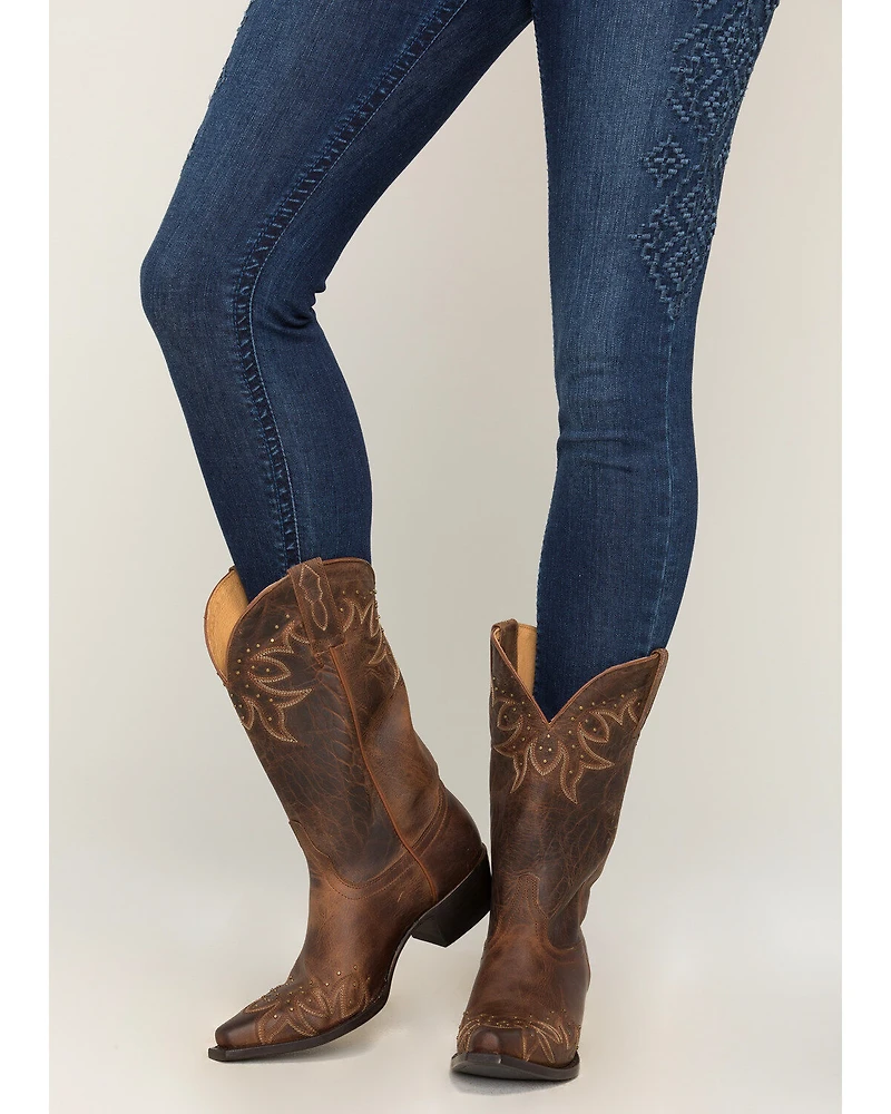 Shyanne Women's Studded Wing Tip Cowgirl Boots - Snip Toe