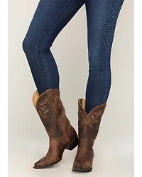 Shyanne Women's Studded Wing Tip Cowgirl Boots - Snip Toe