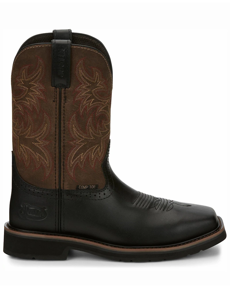 Justin Men's Driller Western Work Boots - Composite Toe