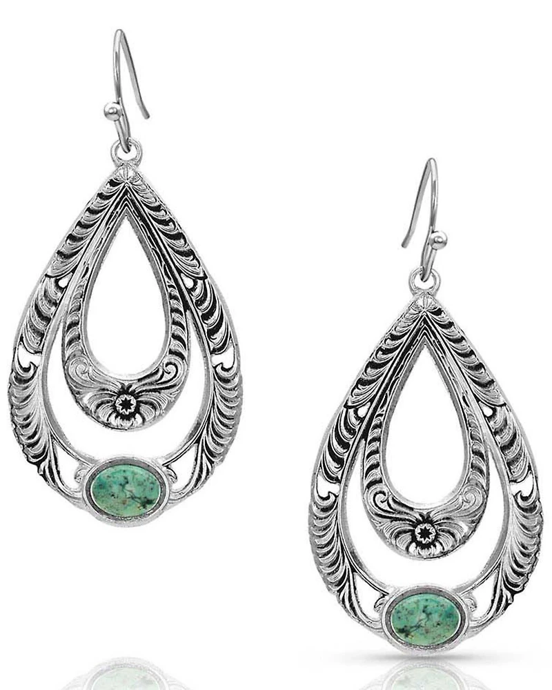 Montana Silversmiths Women's Hidden Canyon Turquoise Earrings