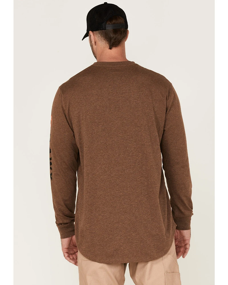 Hawx Men's Logo Graphic Long Sleeve Work T-Shirt
