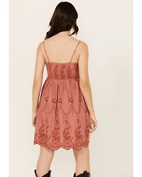 Cleo + Wolf Women's Brina Embroidered Mini Dress