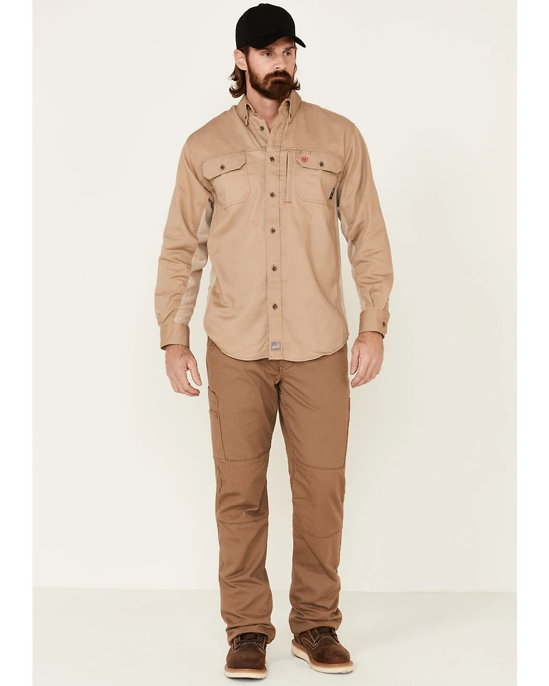 Ariat Men's FR Solid VentTEK Long Sleeve Work Shirt - Tall