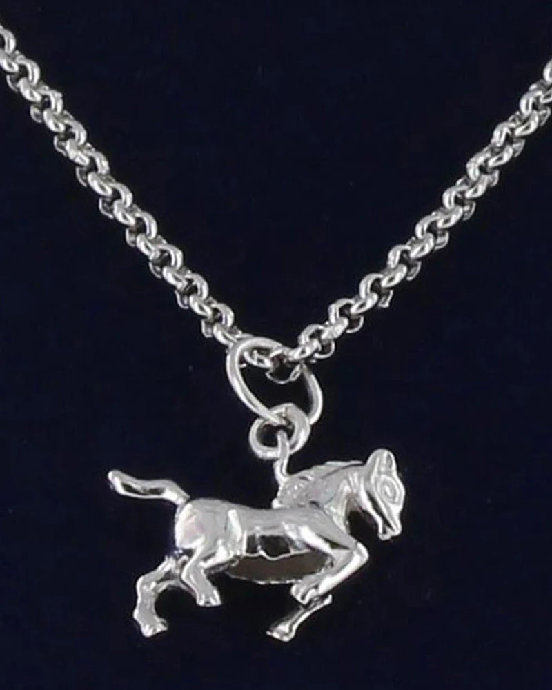 Montana Silversmiths Women's Silver Prancing Horse Necklace