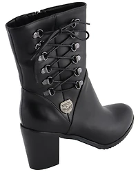 Milwaukee Leather Women's Laced Side Riding Boots - Round Toe