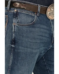 Wrangler Retro Men's Medium Wash Relaxed Fit Bootcut Stretch Denim Jeans - Long