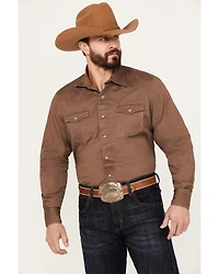 Wrangler Retro Men's Premium Solid Long Sleeve Snap Western Shirt