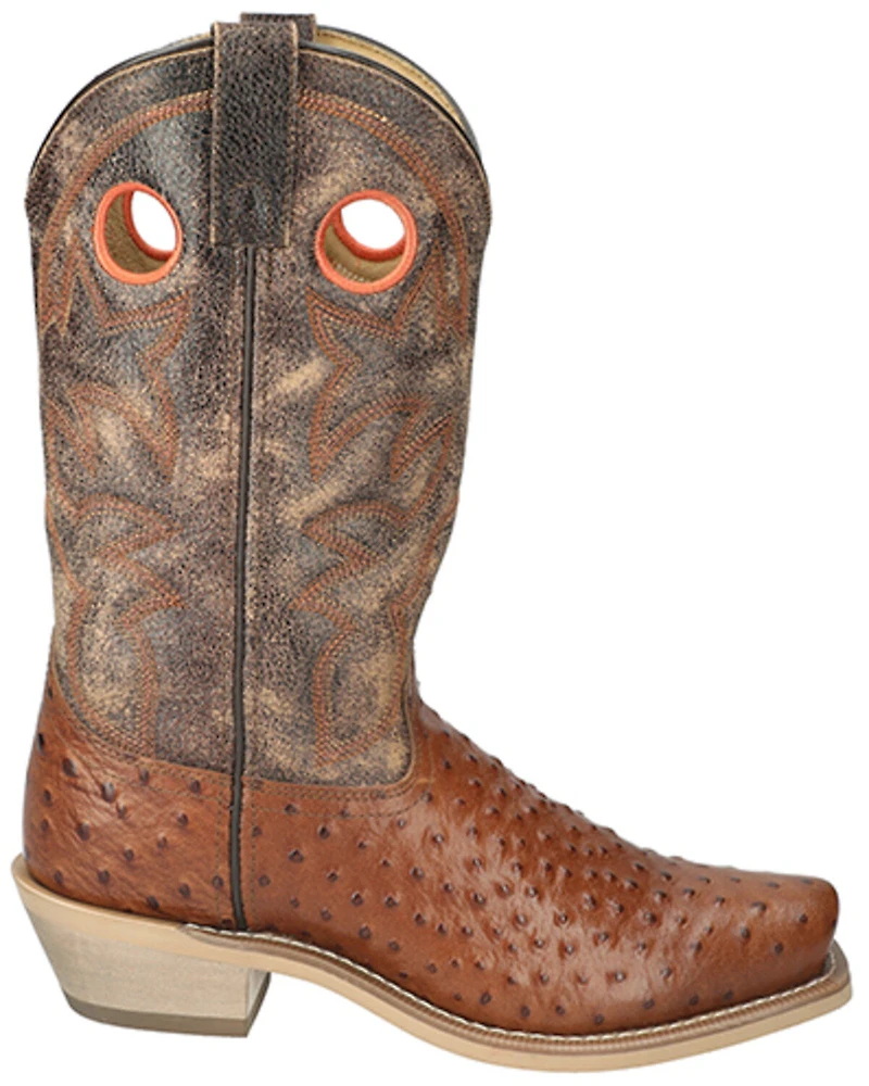 Smoky Mountain Men's Santa Fe Ostrich Print Performance Boots - Square Toe