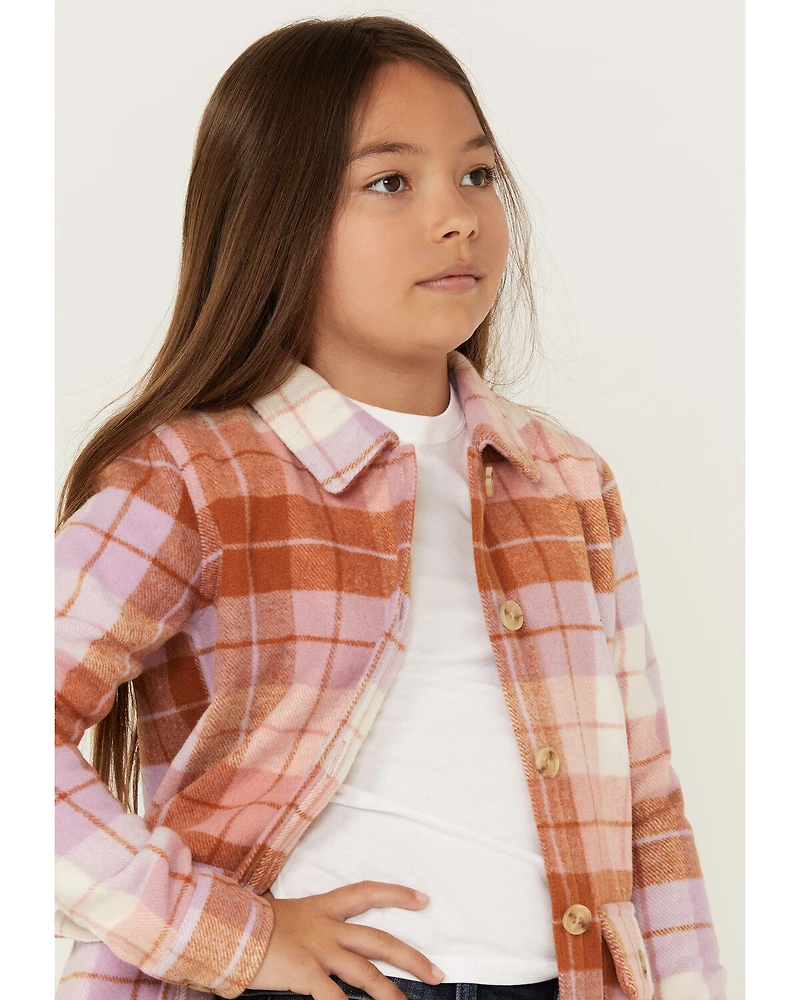 Shyanne Girls' Plaid Print Shacket