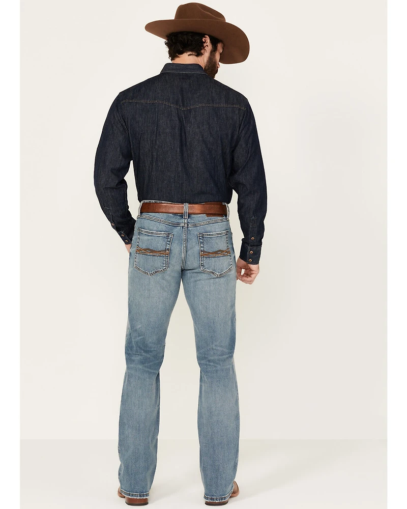 RANK 45® Men's Bodie Wash Trigger Slim Bootcut Performance Stretch Denim Jeans