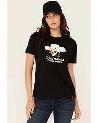 Troll Co Women's Savage Dirty Hands Clean Money Short Sleeve Graphic Tee