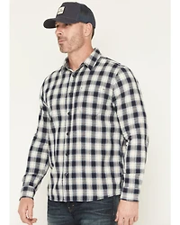 Brothers and Sons Men's Anvil Plaid Print Long Sleeve Button-Down Flannel Shirt