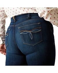 Ariat Women's Julianna Dark Wash Perfect Rise Trouser Stretch Denim Jeans - Plus