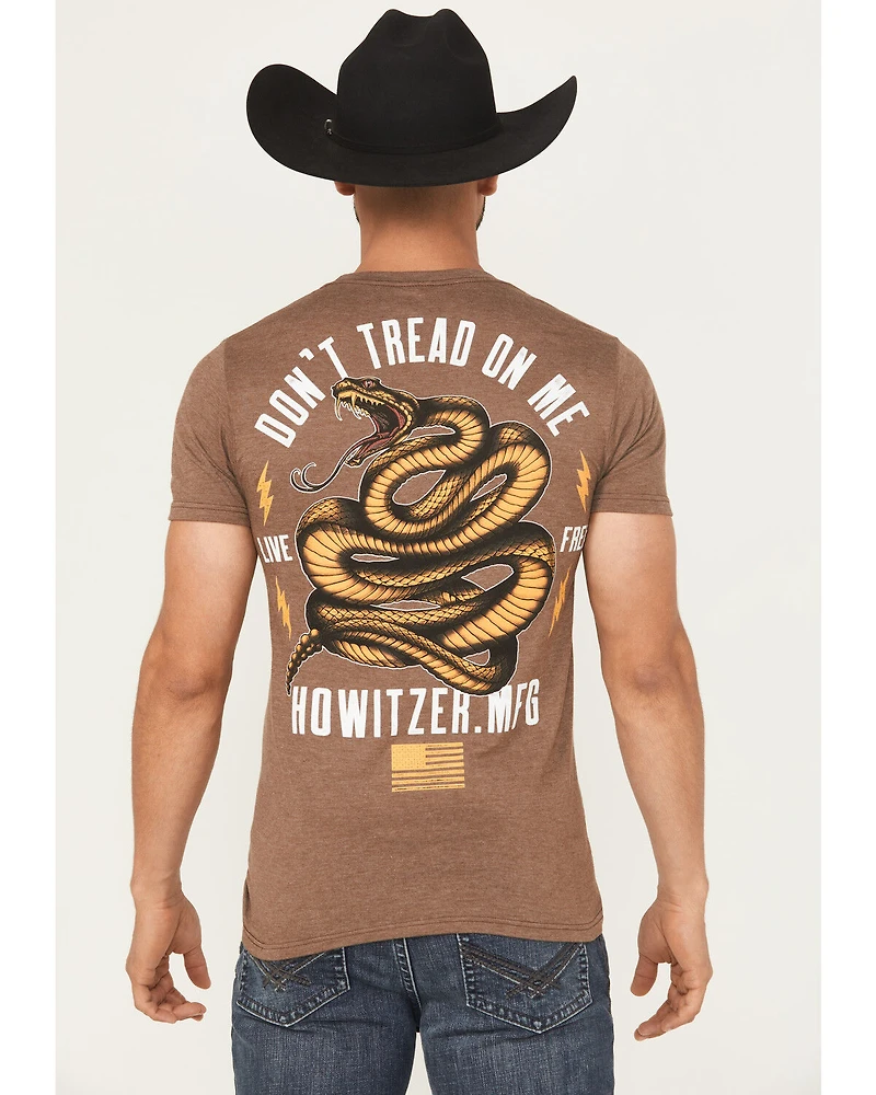 Howitzer Men's Don't Tread on Me Short Sleeve Graphic T-Shirt