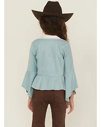 Shyanne Girls' Wrap Bolero Faux Suede Tie-Front Top