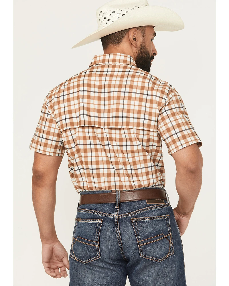 Carhartt Men's Force® Sun Defender™ Relaxed Fit Lightweight Plaid Print Short Sleeve Button-Down Work Shirt