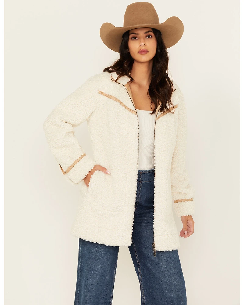 Shyanne Women's Reversible Faux Suede Sherpa Jacket