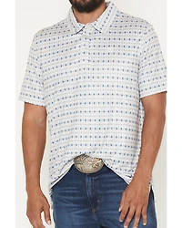 Panhandle Slim Men's Southwestern Print Short Sleeve Pearl Snap Performance Polo