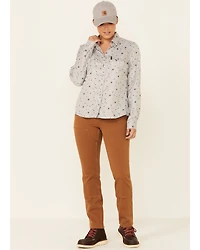 Hooey Women's Star Print Habitat Sol Lightweight Long Sleeve Pearl Snap Western Core Shirt