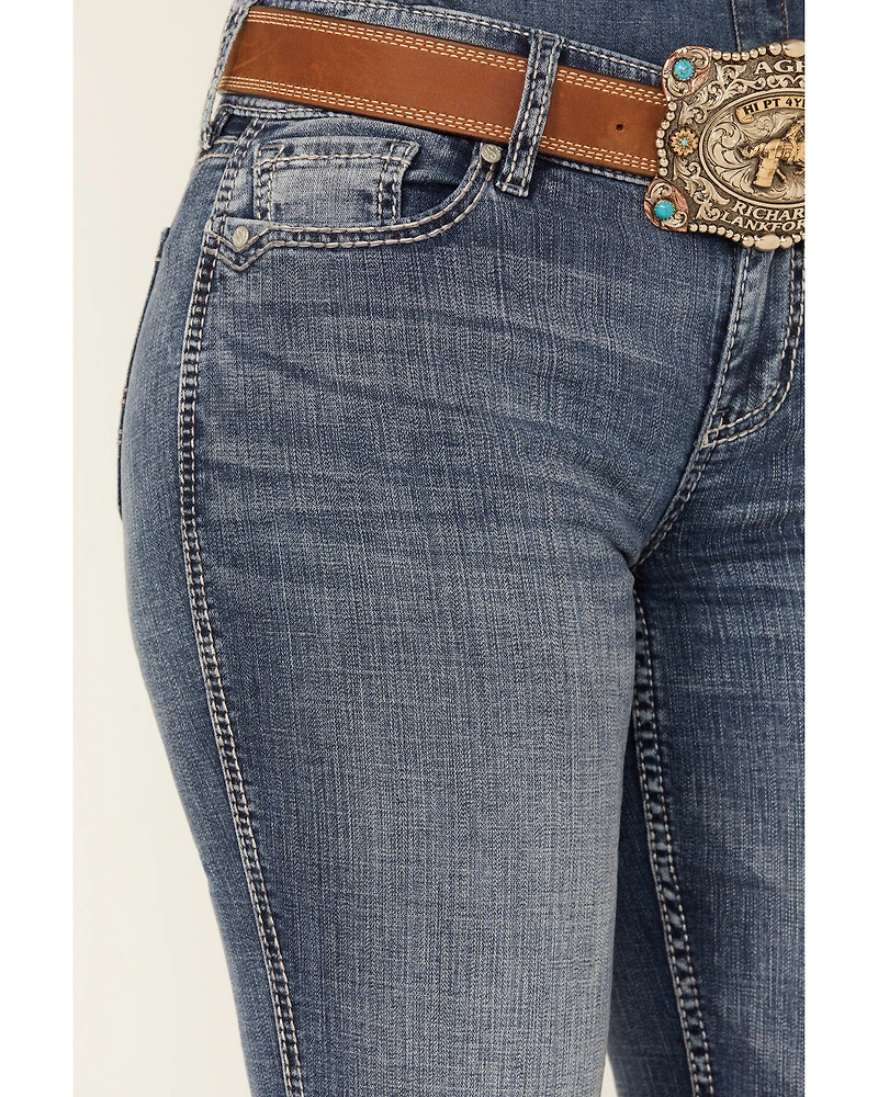 Shyanne Women's Shay Mid Rise Bootcut Performance Stretch Denim Jeans