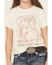Shyanne Girls' Shoulda Been A Cowgirl Short Sleeve Graphic Tee