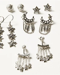 Idyllwind Women's 5-piece Silver Fleetwood Earrings Set