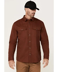 Hawx Men's All Out Solid Long Sleeve Pearl Snap Western Work Shirt