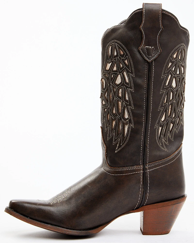 Laredo Women's Heart Angel Wing Cowboy Western Boot - Snip Toe