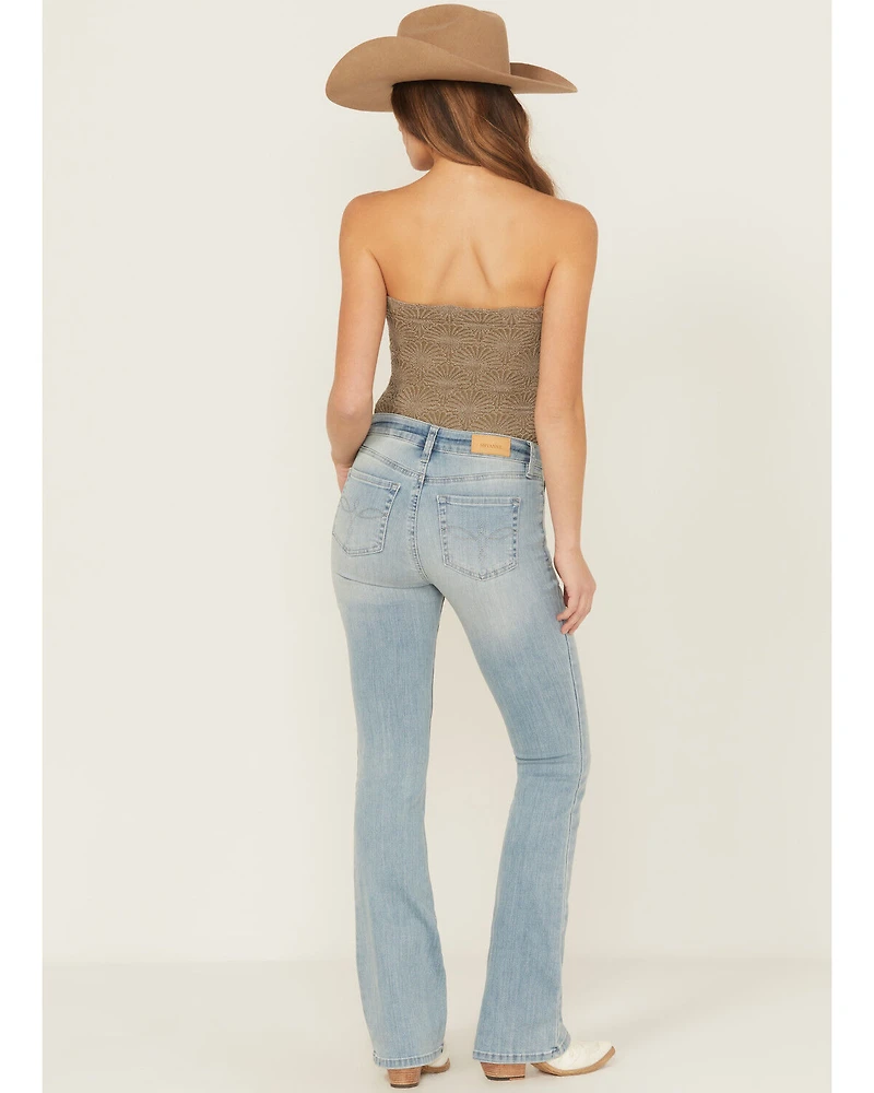 Shyanne Women's Aria Mid Rise Bootcut Super Stretch Denim Jeans
