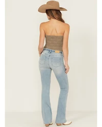 Shyanne Women's Aria Mid Rise Bootcut Super Stretch Denim Jeans