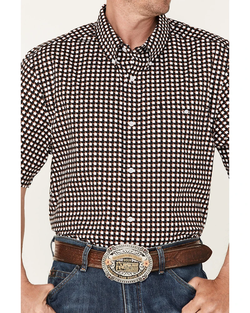 RANK 45® Men's Bruiser Geo Print Button-Down Western Shirt