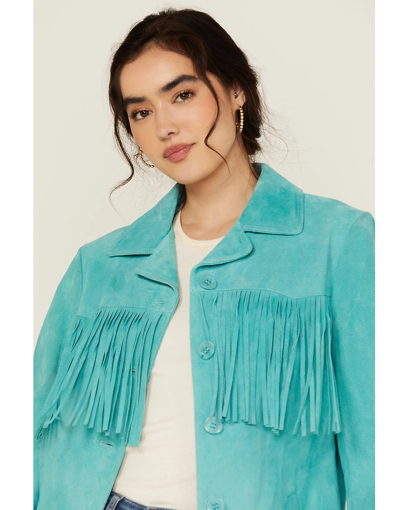 Scully Women's Solid Fringe Blazer