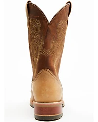 Double H Men's Boot Barn Exclusive 11" Domestic I.C.E™ Saddle Vamp Western Boots - Broad Square Toe