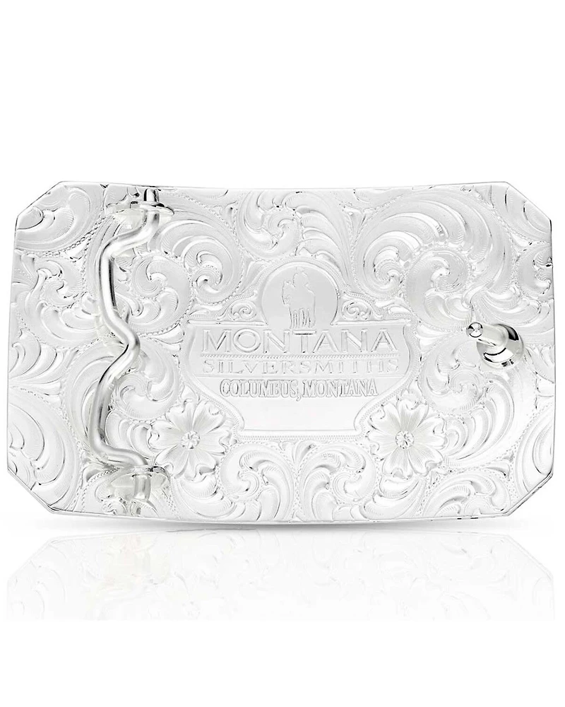 Montana Silversmiths Men's Longhorn Cattle Drive Belt Buckle