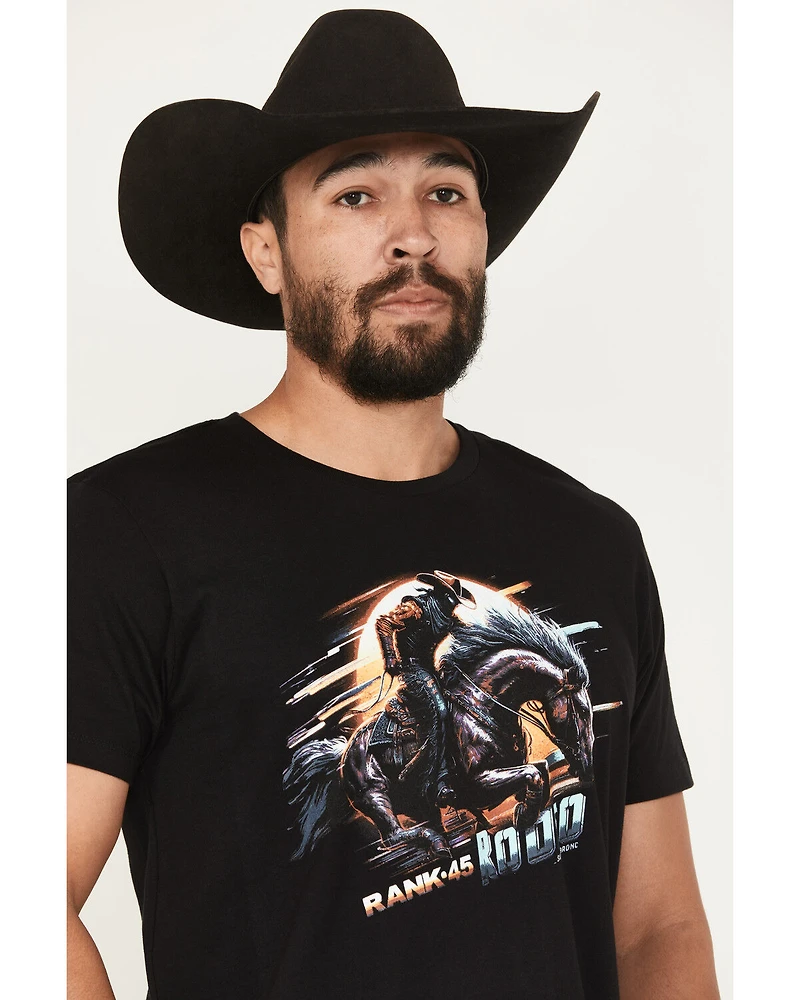 RANK 45® Men's Bronc Lightning Short Sleeve Graphic T-Shirt