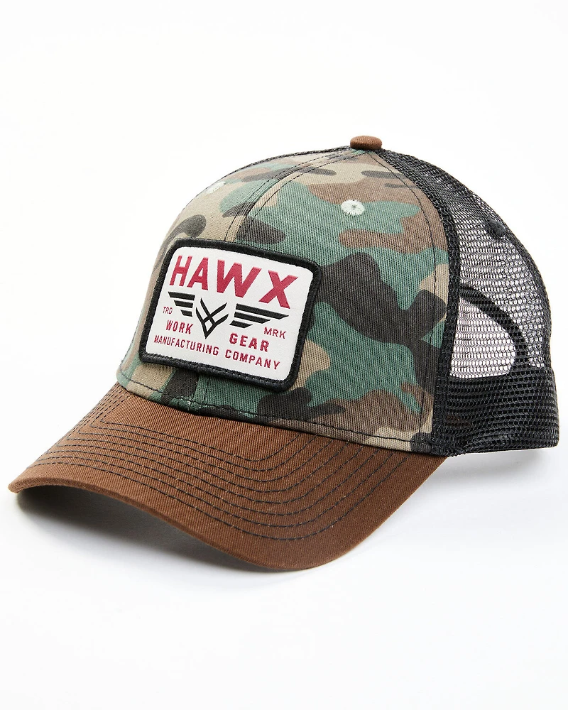 Hawx Men's Camo Print Recreation Logo Patch Ball Cap