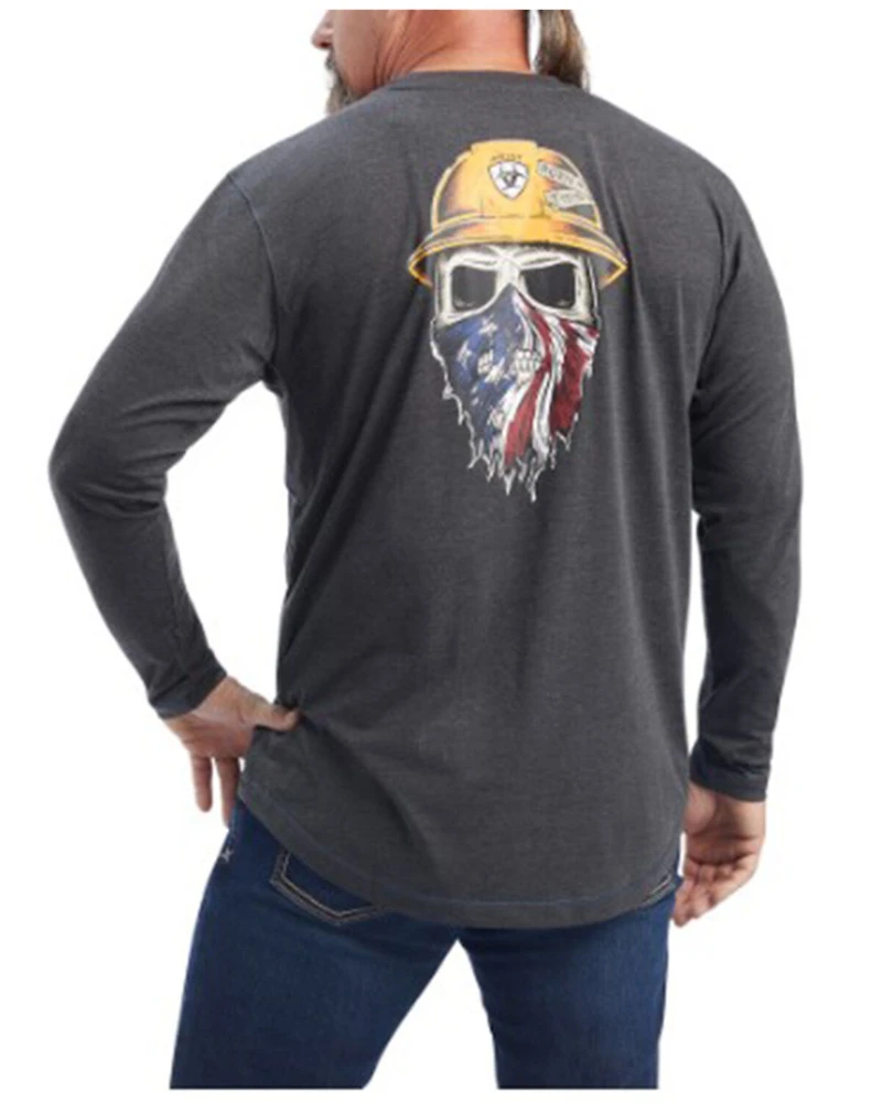 Ariat Men's Rebar Workman Born For This Long Sleeve Graphic T-Shirt