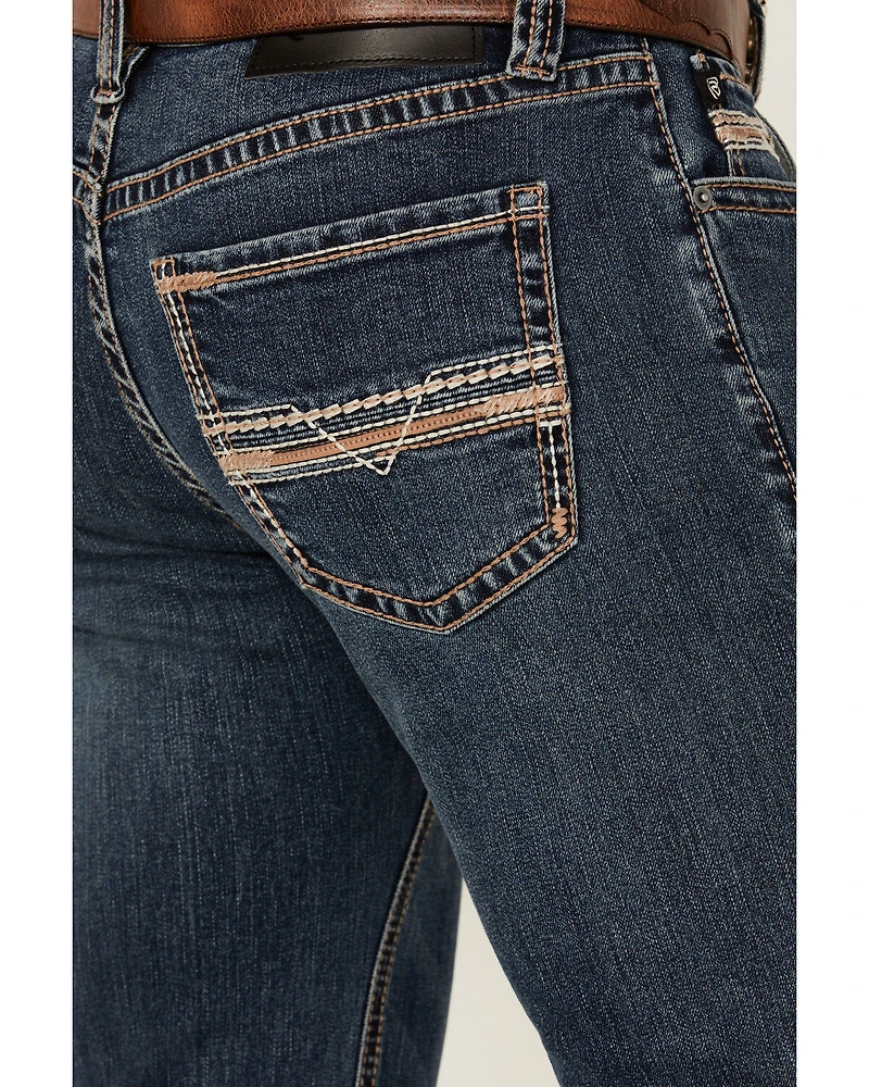 Rock & Roll Denim Men's Revolver Medium Wash Slim Straight Stretch Jeans