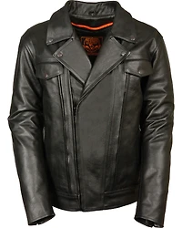 Milwaukee Leather Men's High End Utility Pocket Vented Cruiser Jacket - 4X