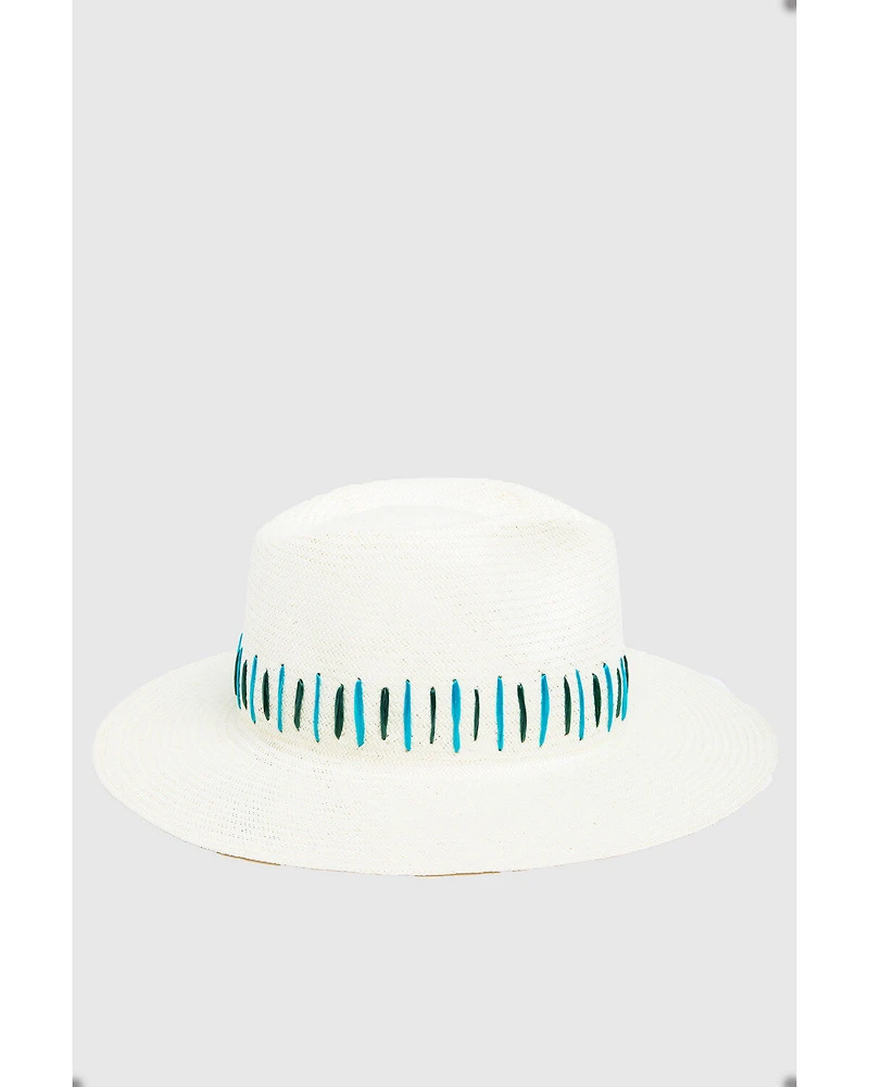 Nikki Beach Women's Raine Straw Fedora