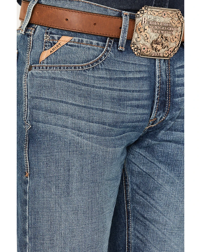 Ariat Men's M4 Riverbend Landry Medium Wash Relaxed Straight Jeans
